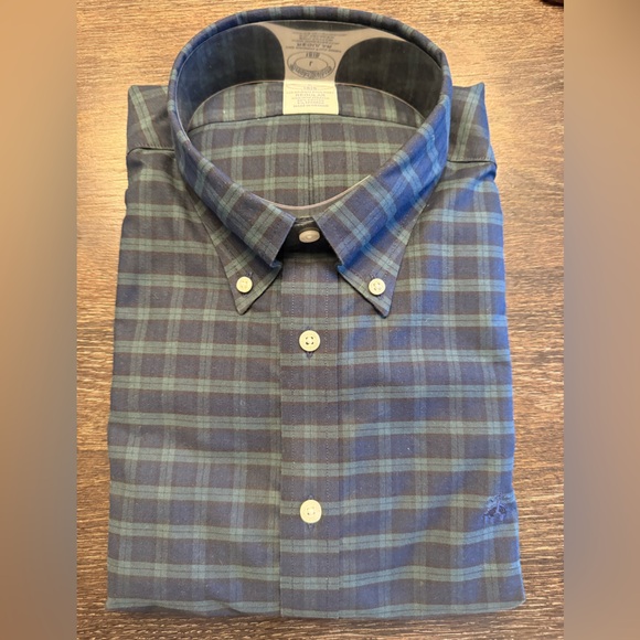 Brooks Brothers Other - Brooks Brothers Blue and Green Plaid Button-Down Shirt